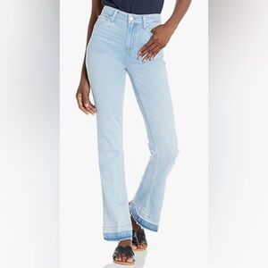 Paige Laurel Canyon Flare jeans in kitley distressed  powdery blue Sz-26. Y16